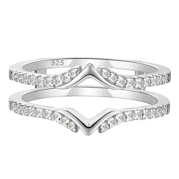 Оригинальное серебро 925 пробы, регулируемый усилитель защиты, обручальные кольца для женщин, Наращиваемые круглые ювелирные изделия с кубическим цирконием 5A