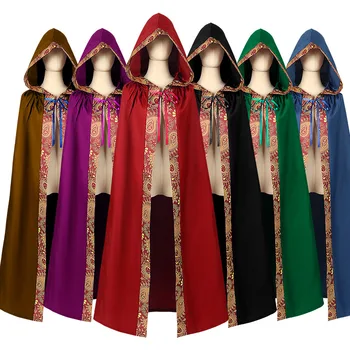 Косплей-костюм волшебника на Хэллоуин, Средневековый монах, Монашеская ряса, косплей-костюм священника, Древняя одежда, христианский костюм