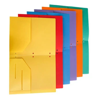 6 упаковок сверхпрочного пластика, две карманные папки, папки с карманами, 2 карманные папки и 3 отверстия, папки для файлов, 6 цветов