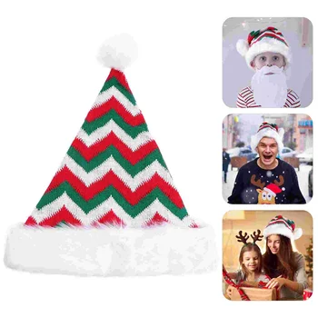 Универсальная шляпа Санты, Мужская и женская Детская одежда, Шапочки-бини, Вязаные Рождественские принадлежности
