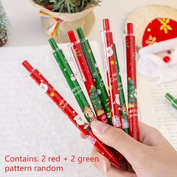 4 шт., милая гелевая ручка, креативный Рождественский подарок, подарок для пресс-службы, школьные принадлежности, канцелярские принадлежности, забавные ручки Kawaii