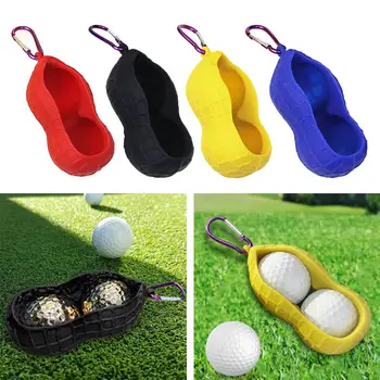 Сумка-держатель для мяча для гольфа, легкая сумка для переноски с крючком с пряжкой, вмещает 2 мяча для гольфа на открытом воздухе для сумки для гольфа, подарок для переноски мяча на ремне
