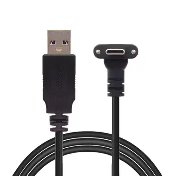 Стандартный кабель для передачи данных Chenyang USB3.0 для Oculus Link VR USB 3.1 Type-C с двойным винтовым замком