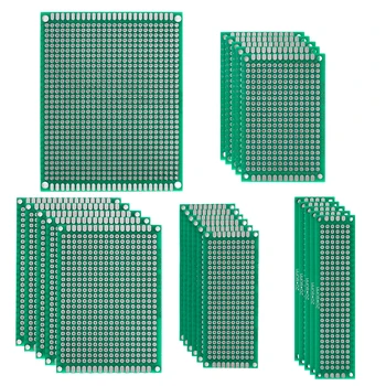 31шт 2x8 3x7 4x6 5x7 7x9 см Двухсторонние комплекты печатных плат, обеспечивающие основу для электронной платы прототипа diy