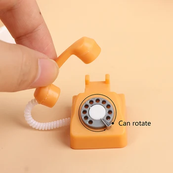 Кукольный домик в миниатюре 1: 12, имитация стационарного телефона и ретро-телефонов, модель мебели для кукольного домика, Детская игрушка для ролевых игр