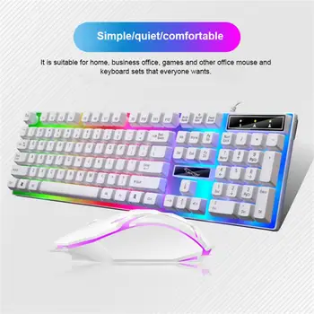 Redragon Keyboard Mouse Set K552-RGB-BA Механическая Игровая Клавиатура и Комбинированная Мышь с Проводным RGB LED 60% для Геймеров на ПК с Windows