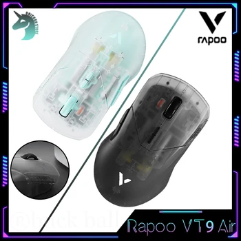 Rapoo Vt9 Air Mouse Беспроводные Мыши Gamer Mice 2 Режима С Приемником 4k Легкая Игровая Мышь Vt9air Paw3398 RGB С Низкой Задержкой
