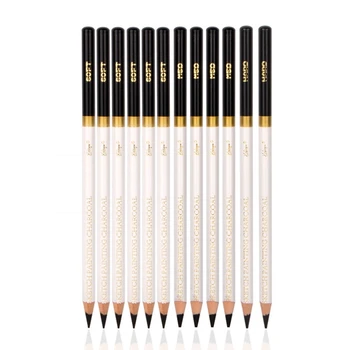 12 шт. портативных карандашей для рисования Угольными карандашами премиум-класса, набор для рисования эскизов художником для начинающих детей, рисующих художественные иллюстрации