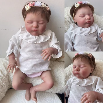 19-дюймовый размер Laura Reborn Baby, уже готовая кукла для новорожденных, 3D кожа с волосами до корней рук