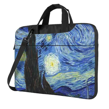 Сумка Сумка для ноутбука Звездное небо Ван Гога сумка для ноутбука известного художника Портативная 13 14 15 Кавайная сумка для компьютера Macbook Air