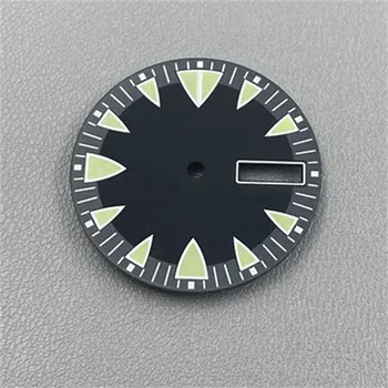 28,5 мм циферблат часов в стиле монстра, зеленое свечение для механизма NH36A / 4R36 Универсальный