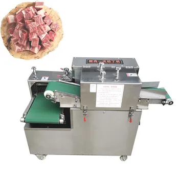 Промышленная машина для нарезки свежего мяса кубиками Автоматическая машина для нарезки мяса кубиками из нержавеющей Стали