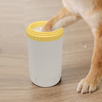 Чистящая чашка для быстрой стирки Автоматический очиститель лап собак Портативные Силиконовые чашки для мытья ног домашних животных Аксессуары для собак