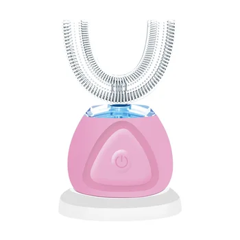 360-Градусная U-образная интеллектуальная Автоматическая Электрическая зубная щетка, ультразвуковая силиконовая зубная щетка для отбеливания и чистки зубов