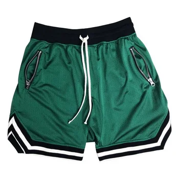Летние мужские пляжные шорты, быстросохнущие дышащие свободные шорты для бега, спортивные повседневные баскетбольные тренировочные пятиточечные брюки, мужские