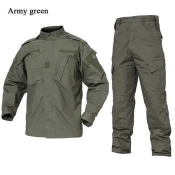 Армейская зеленая камуфляжная форма, тактический военный боевой костюм для охоты на открытом воздухе, пешего туризма, треккинга, Cs Training Swat Куртка и брюки