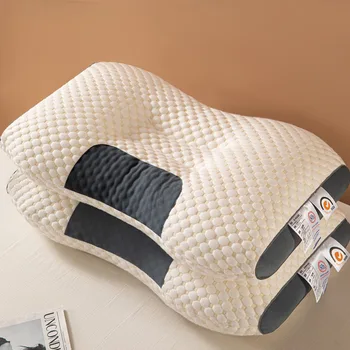 Шейная ортопедическая подушка для шеи Помогает уснуть и защищает шею-подушку, бытовую СПА-массажную подушку из соевого волокна для сна