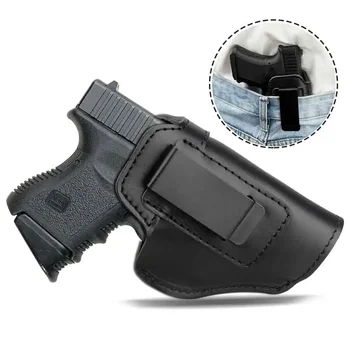 Левая ПРАВАЯ Тактическая Кожаная Кобура для Скрытого Ношения Страйкбольного оружия IWB Кобуры для Glock 17 19 43X/ Sig P365 9 мм для Охоты