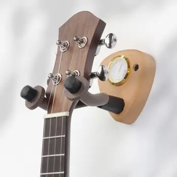 Вешалка для гитары Hookl Основание из букового дерева Настенный держатель Подставка с гигрометрическими отмычками Слот для акустической электрогитары Банджо Бас-гитары