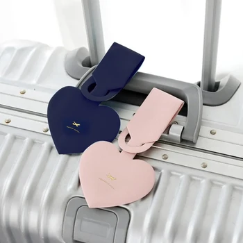 Дорожная багажная бирка в форме сердца, бирка для сумочки, держатель идентификационного адреса чемодана, идентификационная этикетка чемодана, идентификационная адресная бирка для путешествий