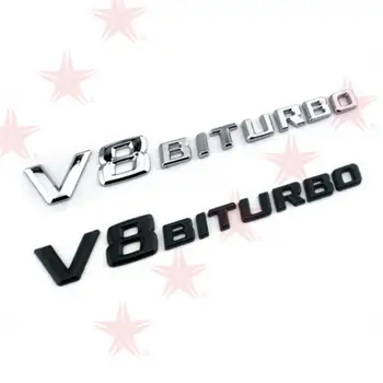 Для автомобиля Benz BITURBO 3D Наклейки с буквенным логотипом ABS Автомобиля Боковая Наклейка на крыло Автомобиля Аксессуары для укладки автомобилей