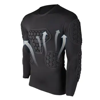 Компрессионная рубашка с подкладкой для защиты груди для футбола, баскетбола, пейнтбола, велоспорта, мужская компрессионная рубашка с подкладкой, защитная