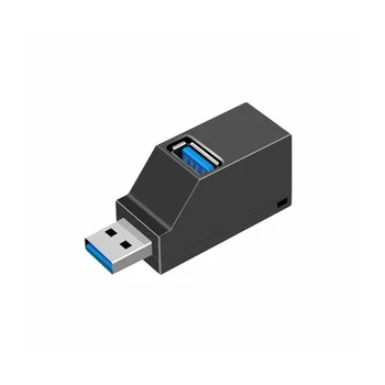 USB 2.0 Адаптер-концентратор, удлинитель, мини-разветвитель, 3 порта для ПК, ноутбука, мобильного телефона, высокоскоростного считывателя U-дисков, белый