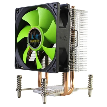 LANSHUO CPU Cooler 2 Тепловые Трубки Сверхшумный Вентилятор Охлаждения Процессорного Радиатора Для LGA 2011 X79 X99 X299 (3Pin Одиночный Вентилятор)