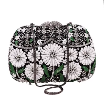 KHNMEET Роскошные клатчи с кристаллами и цветочным узором для женщин, свадебные браслеты, Дамская банкетная сумочка, вечерние сумки sm193