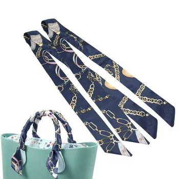 Новинка, 1 пара, модный шарф с цветочным принтом, украшение для шейного платка, галстук, многофункциональный для o bag для o bag ручки