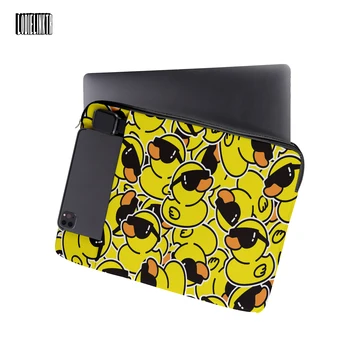 Сумка для ноутбука с рисунком желтой утки, милая модная портативная сумка для ноутбука MacBook Air 11, 13, 15 дюймов, тканевый чехол для рукавов, аксессуары